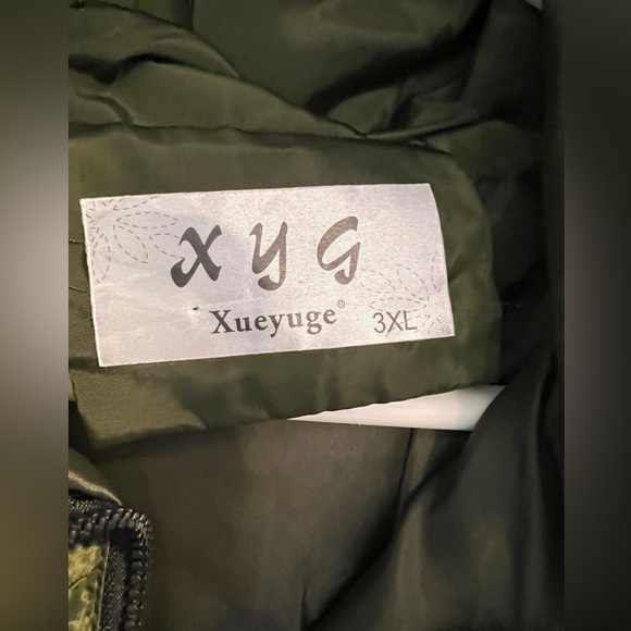 Disney  Fonts Down Jacket With Fur Collar Puffer  Coat Cozy  Jacket  S 3XL Green - Picture 7 of 8